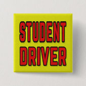 Student Driver 缶バッジ (正面)
