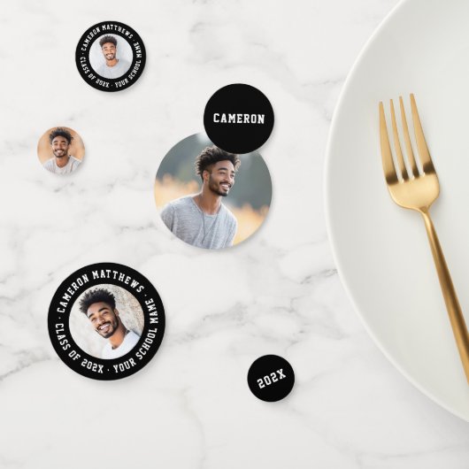 Student graduation modern black photo コンフェッティ (グループ)