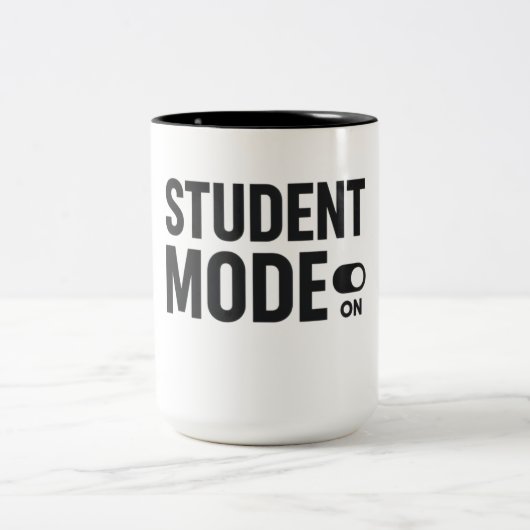 Student Mode On – Funny Study Motivation ツートーンマグカップ (中央)