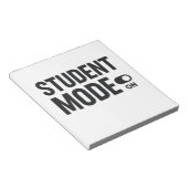 Student Mode On – Funny Study Motivation ノートパッド (アングル)
