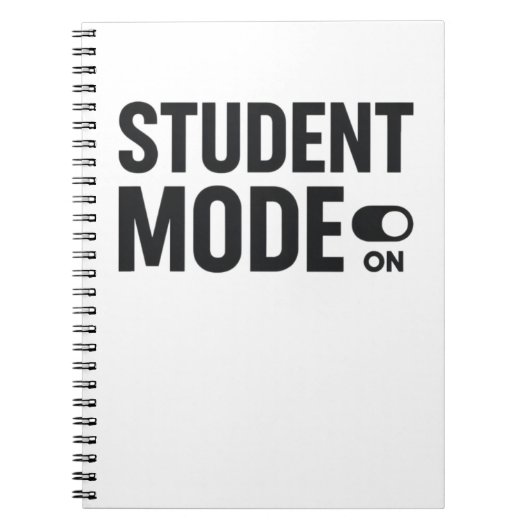 Student Mode On – Study Motivation ノートブック (正面)