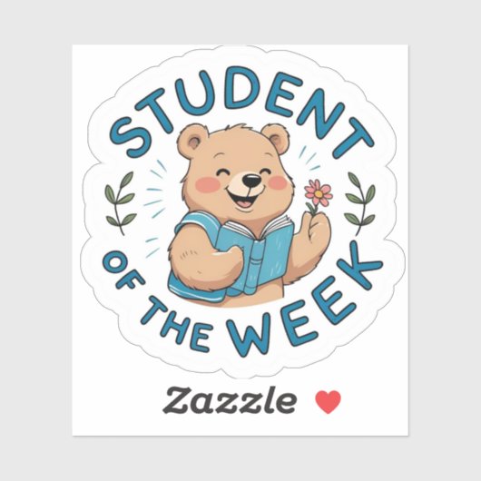 Student of the Week Bear Reward Sticker シール (シート)