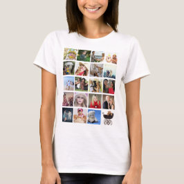 Student PHOTO Collage Tシャツ20写真名バック Tシャツ