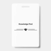 Student Photo ID School University Badge - Green バッジ (裏面)