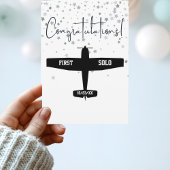 Student Pilot First Solo Airplane Aviation Custom ラージペーパーバッグ