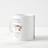 Student Pilot First Solo Cessna Photo Personalized コーヒーマグカップ (正面左)