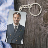 Student Pilot First Solo Photo Personalized blue  キーホルダー
