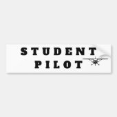 Student Pilot Simple Airplane Aviation custom  バンパーステッカー (正面)