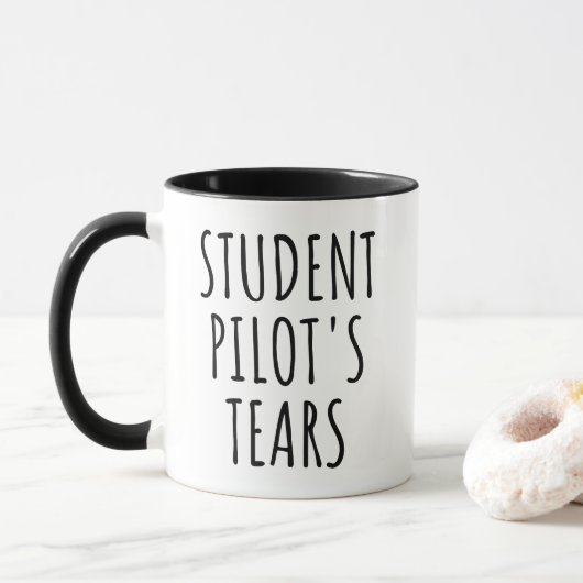 Student Pilots Tears Funny Aviation Humor マグカップ (ドーナツ)