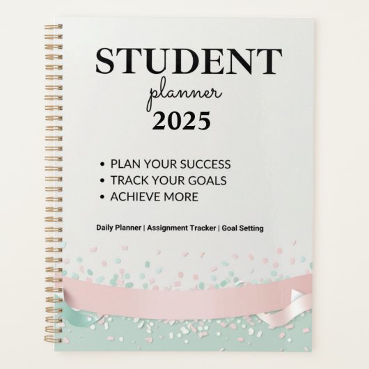 Student Planner 2025 – Personalized Daily Schedule プランナー手帳 (正面)