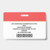 Student School Badge - Modern Identification card バッジ (裏面)