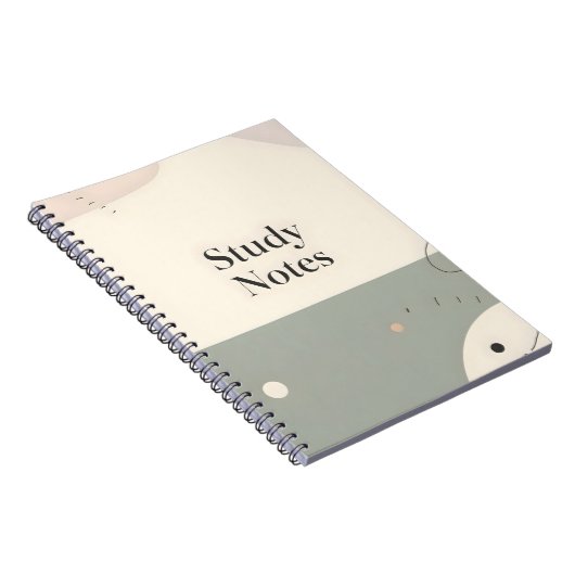Student Study Notebook Minimalist Aesthetic Notes ノートブック (右側)