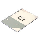 Student Study Notebook Minimalist Aesthetic Notes ノートブック (左側)