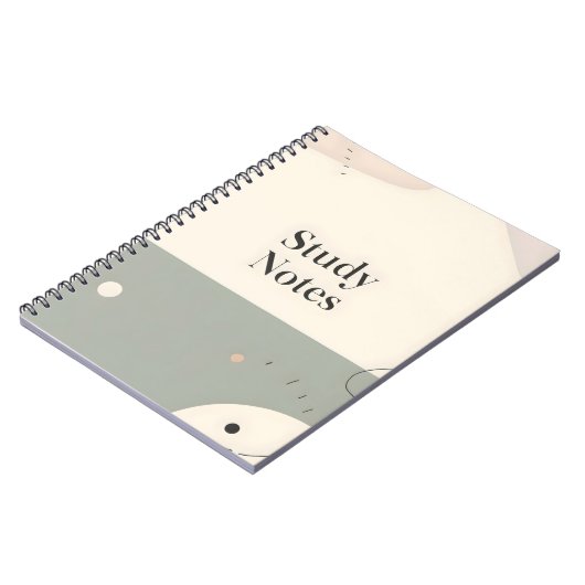 Student Study Notebook Minimalist Aesthetic Notes ノートブック (左側)
