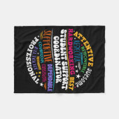 Student Support Coordinator Appreciation Day Back  フリースブランケット (正面(横))