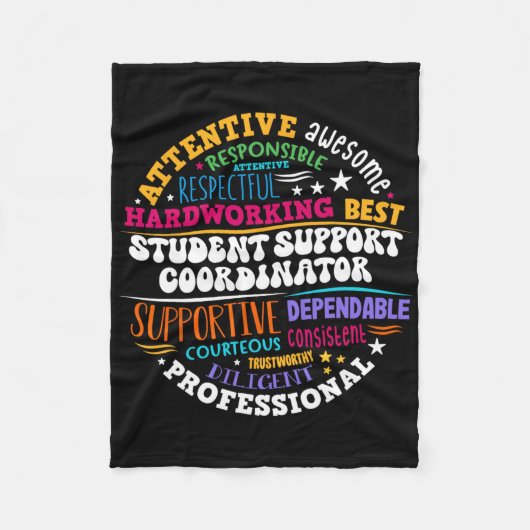 Student Support Coordinator Appreciation Day Back  フリースブランケット (正面)