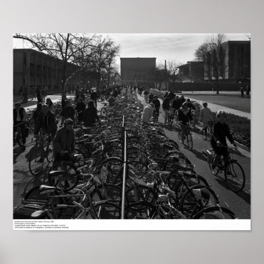Students and Bicycles near the Library, Feb. 1967 ポスター (正面)