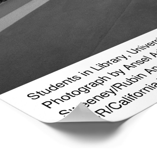 Students in Library, UC San Diego, 1966 ポスター (角)