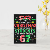 Students Saying 6-7 67 Six Seven Funny Teacher Chr カード (黄色い花)