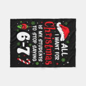 Students Saying 6-7 67 Six Seven Funny Teacher Chr フリースブランケット (正面(横))