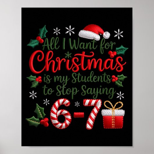 Students Saying 6-7 67 Six Seven Funny Teachers Ch ポスター (正面)