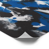 STUDIOやCAに最適なbLUE、ブラック抽象芸術ポスター ポスター (角)