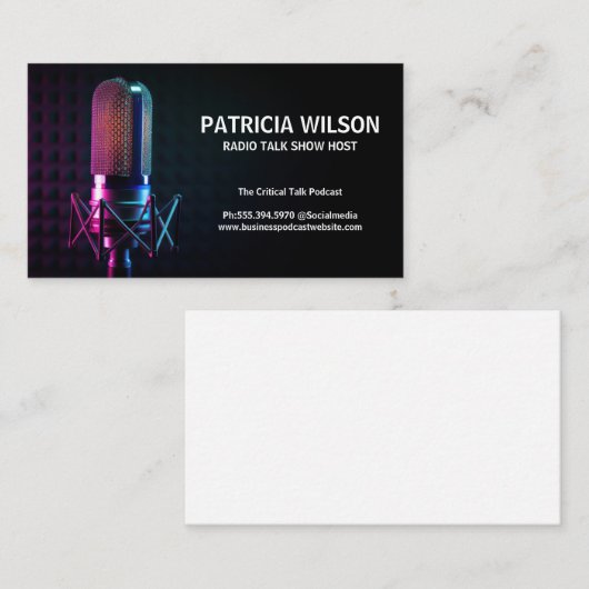 Studioポッドキャストマイク 名刺 (正面/裏面)