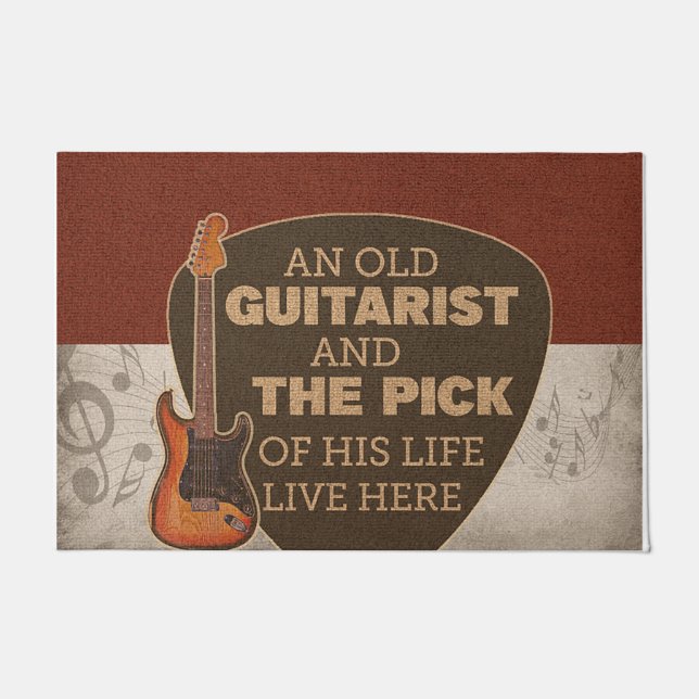 Studioヴィンテージマッカスタマイズト、ギターの形式 ドアマット (正面)