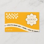 Studio用Amber Groovy Editable Business Card 名刺 (正面)