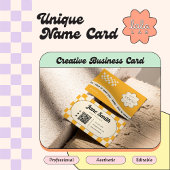 Studio用Amber Groovy Editable Business Card 名刺