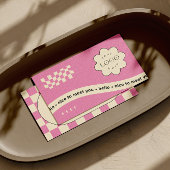 Studio用Pink Groovy Editable Business Card 名刺