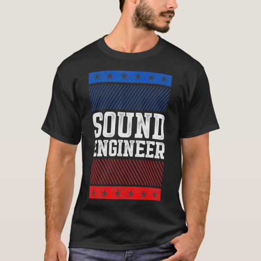 Studio Audio EngineerおもしろいツールSound Guy Tech Tシャツ (正面)