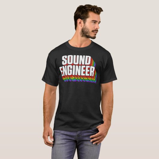 Studio Audio EngineerおもしろいSing Sound Guy Tech Tシャツ (正面フル)