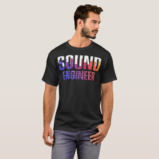 Studio Audio Engineer Tools Sound Guy Tech Tシャツ (正面フル)
