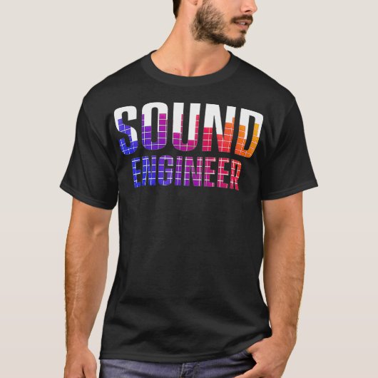 Studio Audio Engineer Tools Sound Guy Tech Tシャツ (正面)