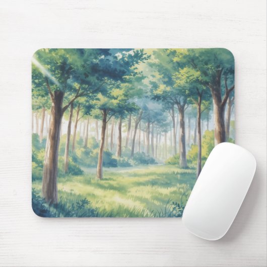 Studio Ghibli Inspired Forest Mousepad マウスパッド (マウス)