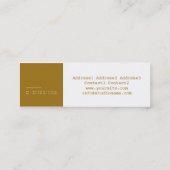 Studio Pilates -ビジネス、プロファイルカード スキニー名刺 (裏面)