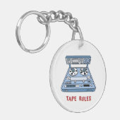 Studio Recording Engineer用テープルールキーチェーン キーホルダー (正面左)