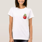 Studious Apple Bookworm Character Tシャツ (正面)