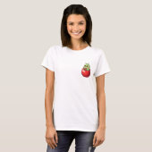 Studious Apple Bookworm Character Tシャツ (正面フル)