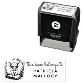 Studious Bespectacled Baby Piglet Reading Library セルフインキングスタンプ (インサイチュ)