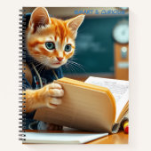 📚 Study Buddy Kitten - Adorable Scholar Notebook ノートブック (正面)