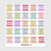 Study Courses Binder Divider Tab Student Index Tab シール (シート)