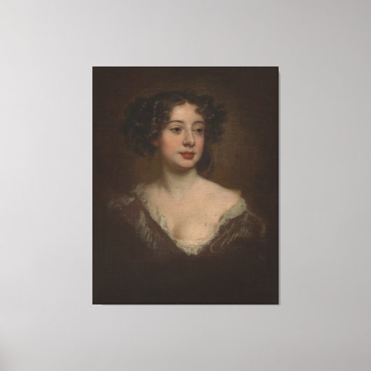 Study for a Portrait of a Woman (1670s) キャンバスプリント (正面)