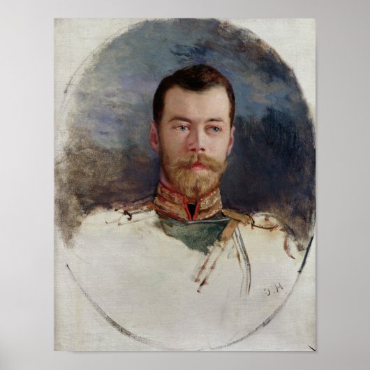 Study for a portrait of Tsar Nicholas II  1898 ポスター (正面)