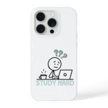 Study Hard モチベーション カートゥーン スティックマン iPhone カ