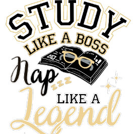 Study Like a Boss, Nap Like a Legend, College gift カフェラテマグ