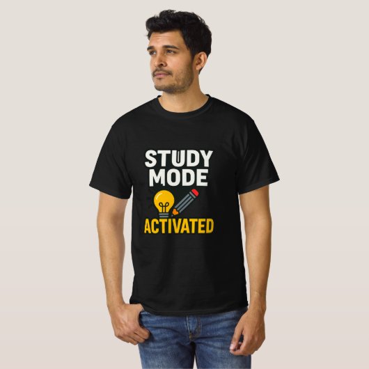 Study Mode Activated • Student & Teacher  Tシャツ (正面フル)
