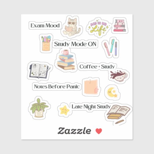 Study Mode Stickers シール (シート)
