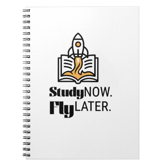 Study Now Fly Later – Student Motivation ノートブック (正面)